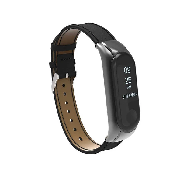 Xiaomi Mi Band 3 KRD-07 Deri Kordon - Resim 6