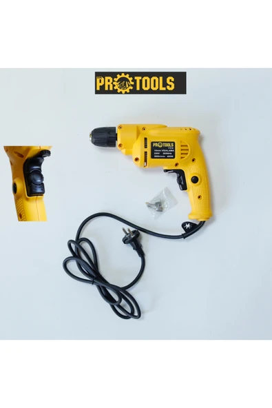 GVN PROTOOLS Profesyonel Elektrikli Vidalama Matkap - 10 mm - 480 W - 3800r/min - Geri/İleri Fonksiyonlu ürün görseli 1