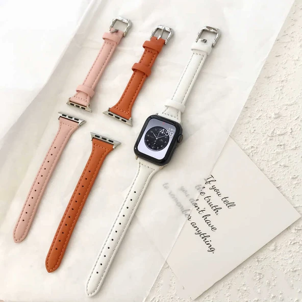 ​​​Apple Watch 40mm KRD-28 Deri Kordon - Resim 12