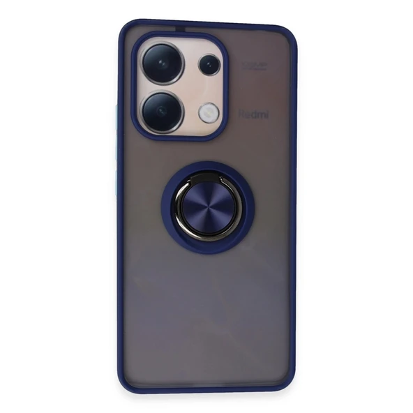Xiaomi Redmi Note 13 4g Kılıf Montreal Yüzüklü Silikon Kapak - Lacivert ürün görseli 1