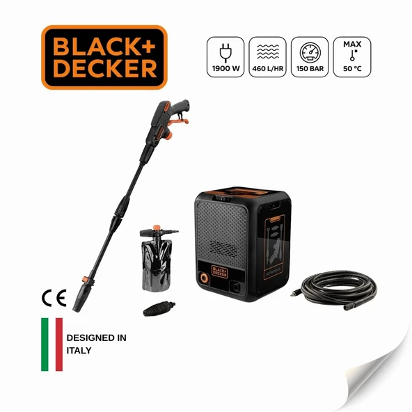 Black & Decker BXPW1900CE Basınçlı Yıkama Makinesi 150 Bar 1900 W ürün görseli 1
