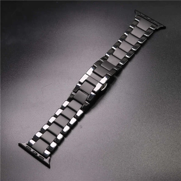 ​​​Apple Watch 38mm Mat Seramik Metal Kordon - Resim 9