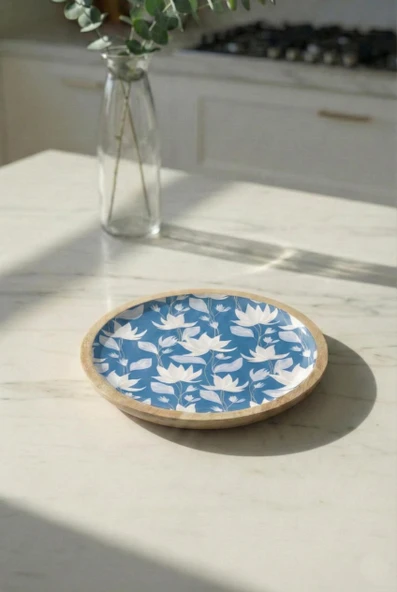 Mango Agacı Pasta Tabağı & Sunum Tabağı 20 Cm Desenli ürün görseli 1