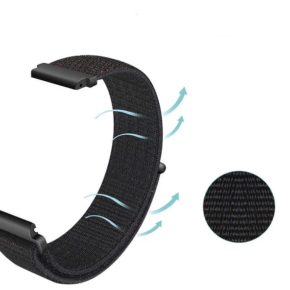 ​​Gear S2 (20mm) Zore KRD-03 Hasır Kordon - Resim 2