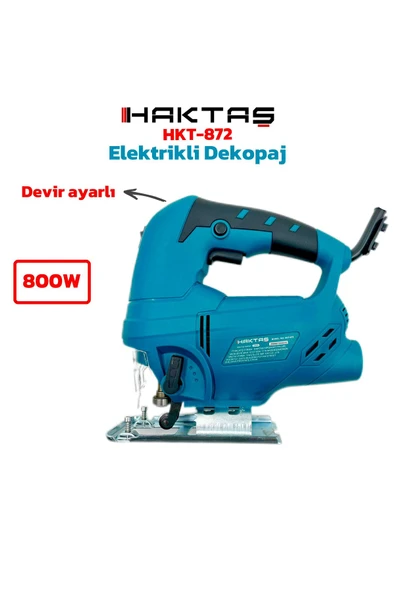 haktaş HKT-872 800W Elektrikli Dekupaj Testere – Devir Ayarlı, Hassas Kesim ürün görseli 1
