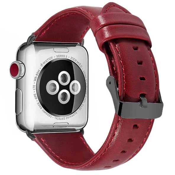 ​​​Apple Watch 38mm Luxury Leather Deri Kordon - Resim 2