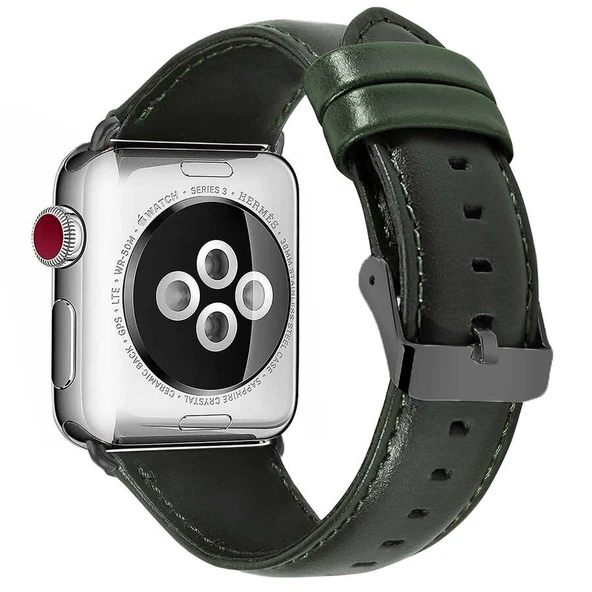 ​​​Apple Watch 38mm Luxury Leather Deri Kordon - Resim 3