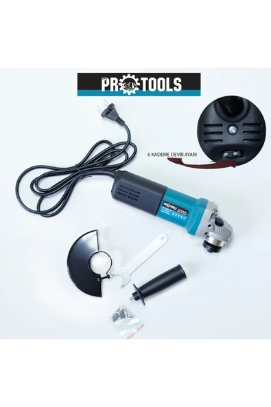 GVN PROTOOLS Profesyonel Devir Ayarlı (6 Kademe) Avuç Taşlama (Spiral) Makinesi | 780 W-125 mm–Ergonomik ve Güçlü ürün görseli 1