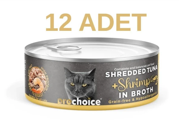 ProChoice Deluxe Shredded Ton Balıklı Kardesli Kedi Konservesi 12x70 gr ürün görseli 1