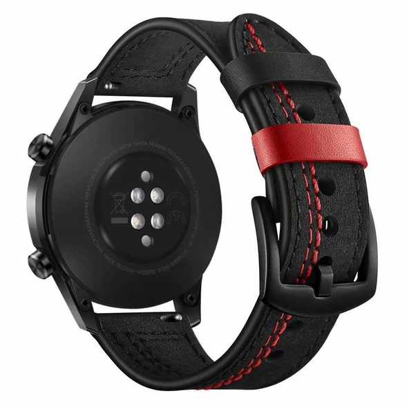 Gear S2 (20mm) KRD-19 Deri Kordon - Resim 4
