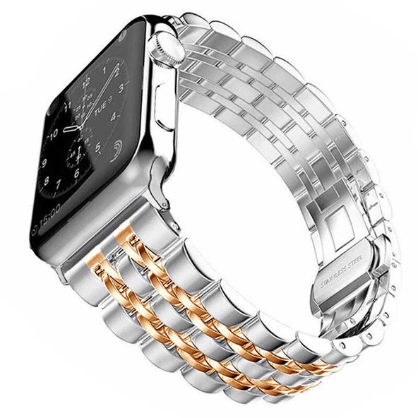 Apple Watch 44mm KRD-14 Metal Kordon - Resim 8
