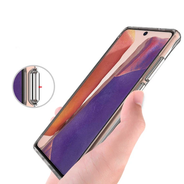 Galaxy Note 20 Kılıf Zore Gard Silikon - Resim 5