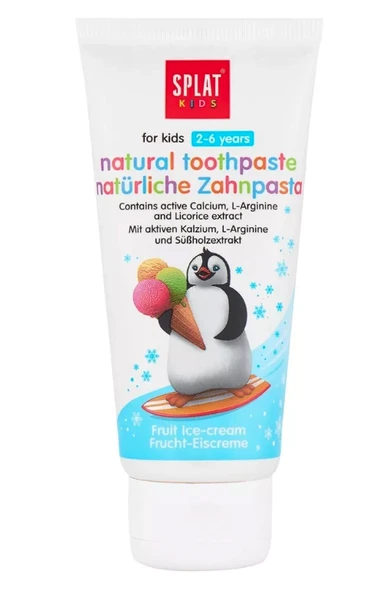 Splat Kids Meyveli Dondurma Tadında 2-6 Yaş Arası Doğal Diş Macunu 50 ml ürün görseli 1