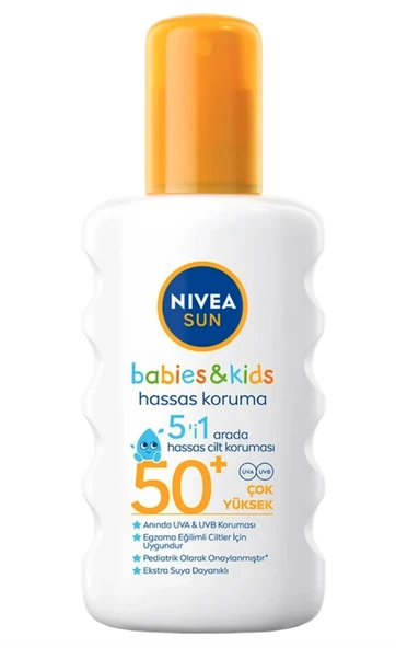 Nivea Sun Kids Baby Hassas Koruma Güneş Spreyi Kokusuz 200 ml ürün görseli 1