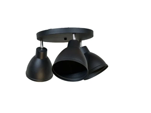 Rsylight Retro Siyah Dekoratif Rustik 180 Derece Hareketli Modern Spor 3 Lü Avize ürün görseli 1