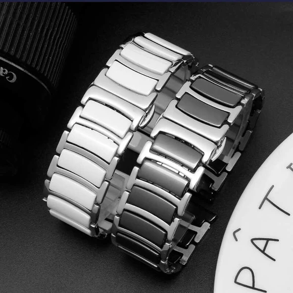 Gear S2 (20mm) Seramik Metal Kordon - Resim 2