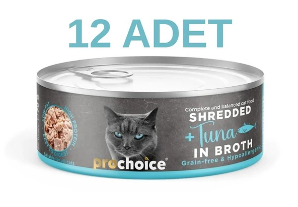 ProChoice Deluxe Shredded Tuna Kedi Konservesi 12x70 gr ürün görseli 1