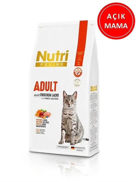 Nutri Feline Glutensiz Somonlu Düşük Tahıllı Yetişkin Kedi Maması 1 kg AÇIK ürün görseli 1