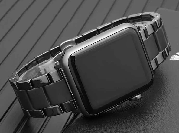 ​​​Apple Watch 38mm Mat Seramik Metal Kordon - Resim 7