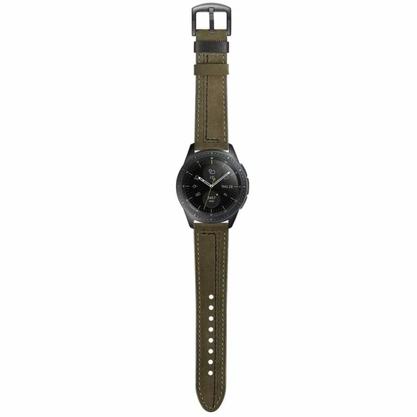 Gear S3 (22mm) KRD-19 Deri Kordon - Resim 10