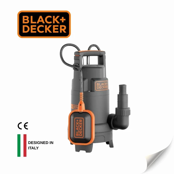 Black & Decker BXUP750PTE Dalgıç Pompa Kirli Su 8 mt 750 W ürün görseli 1
