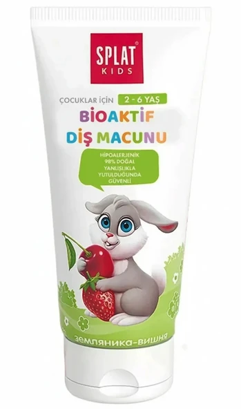Splat Kids Çilek-Kiraz Tadında 2-6 Yaş Arası Doğal Diş Macunu 50 ml ürün görseli 1