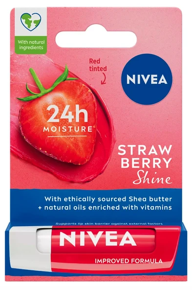 Nivea Lip Stick Çilek 24 Saat Nem ürün görseli 1