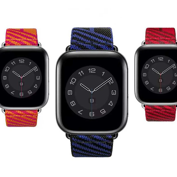 Apple Watch 38mm KRD-51 Hasır Kordon - Resim 6