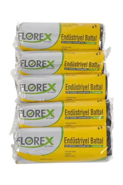 Endüstriyel Battal Siyah Çöp Torbası 72 X 95 Cm 5 Rulo ürün görseli 1