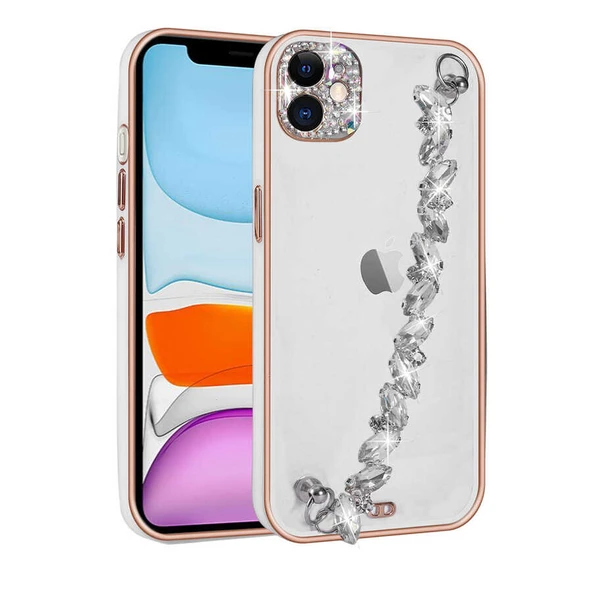 Apple iPhone 11 Kılıf Taş Süslemeli Kamera Korumalı El Tutamaçlı Zore Blazer Kapak ürün görseli 1