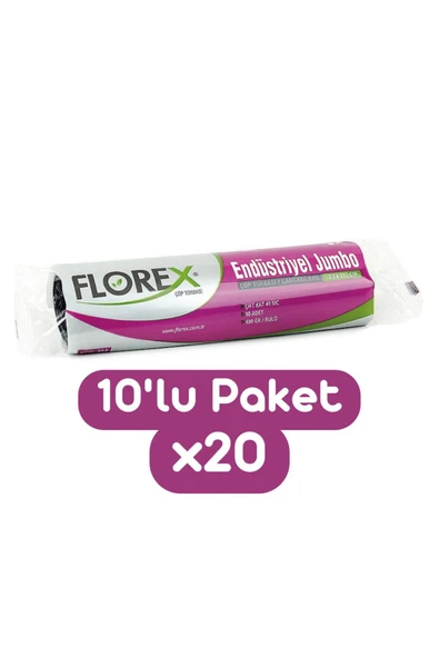 Endüstriyel Jumbo Boy Çöp Torbası 80x110 Cm 10'lu Rulo Siyah 20 Rulo (200 Adet 1 Koli) ürün görseli 1