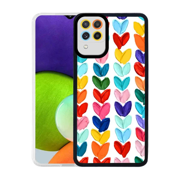 Galaxy M22 Kılıf Zore M-Fit Desenli Kapak ürün görseli 1