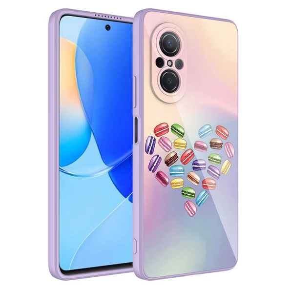 Huawei Nova 9 SE Kılıf Kamera Korumalı Desenli Sert Silikon Zore Epoksi Kapak ürün görseli 1