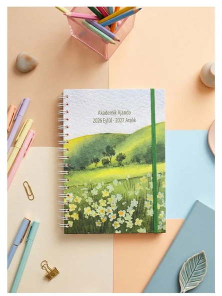 Lizy 2026-2027 Spiralli Akademik Planlayıcı Ajanda 17X24 cm Tasarım-2 ürün görseli 1