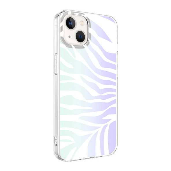 Apple iPhone 13 Kılıf Zore M-Blue Desenli Kapak ürün görseli 1