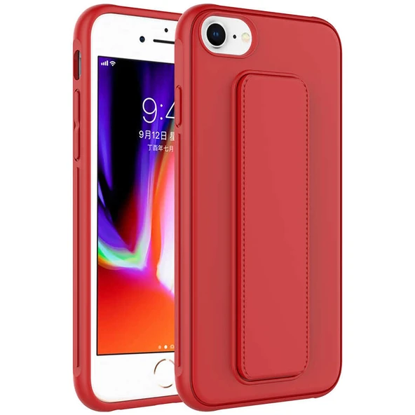 Apple iPhone 8 Kılıf Zore Qstand Kapak - Resim 7
