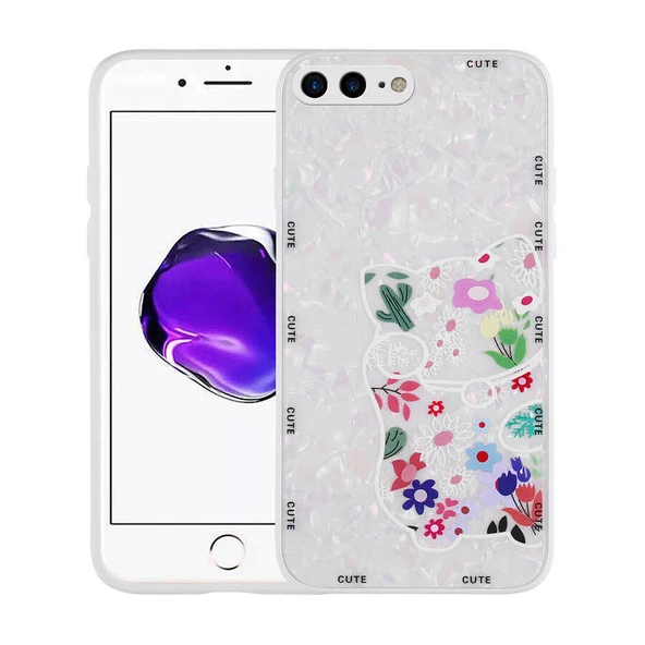 Apple iPhone 7 Plus Kılıf Desenli Sert Silikon Zore Mumila Kapak ürün görseli 1