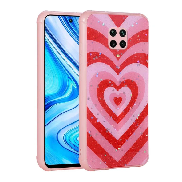 Xiaomi Redmi Note 9 Pro Kılıf Simli Desenli Kamera Korumalı Parlak Zore Popy Kapak ürün görseli 1