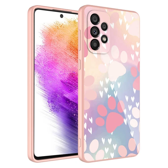 Galaxy A73 Kılıf Kamera Korumalı Desenli Sert Silikon Zore Epoksi Kapak ürün görseli 1