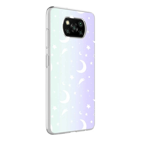 Xiaomi Poco X3 Kılıf Zore M-Blue Desenli Kapak ürün görseli 1