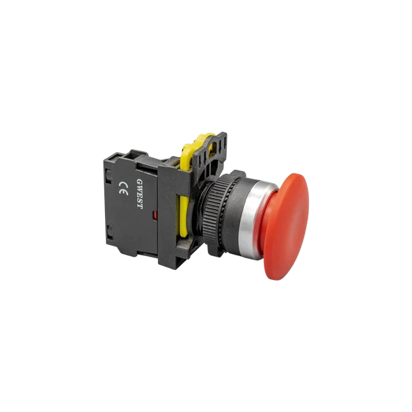 Gwest A5 - 01M 40mm Kayıcı Mantar Buton 1NC Kırmızı 10 Adet ürün görseli 1