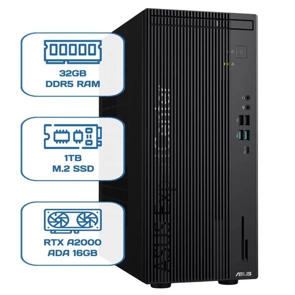 Asus ExpertCenter D701MER-7147003290 i7 14700 32 GB DDR5 1 TB M.2 SSD RTX A2000 ADA 16GB W11P Desktop ürün görseli 1