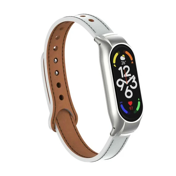 Xiaomi Mi Band 7 KRD-68 Deri Kordon - Resim 5
