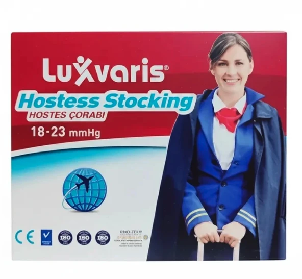 Luxor 844 Hostes Çorabı Dizüstü Burnu Kapalı 18-23 Mmhg No: 1 - Siyah ürün görseli 1