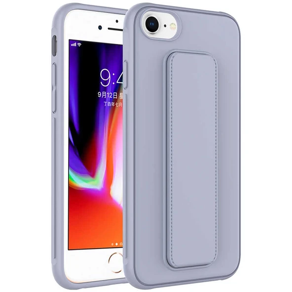 Apple iPhone 8 Kılıf Zore Qstand Kapak - Resim 8