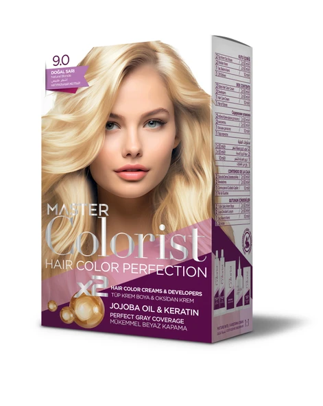 Master colorist Hair Color Perfection Set Saç Boyası 9.0 Doğal Sarı ürün görseli 1