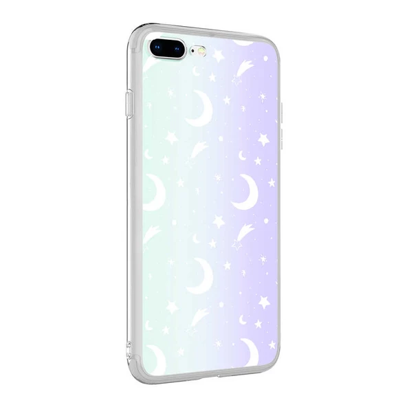 Apple iPhone 8 Plus Kılıf Zore M-Blue Desenli Kapak ürün görseli 1