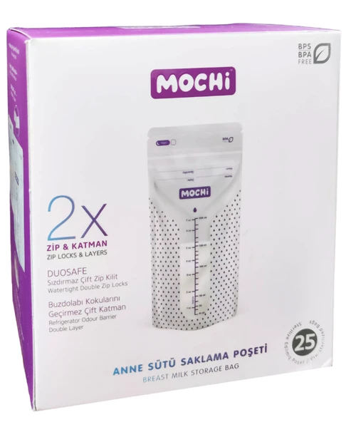 Mochi Anne Sütü Saklama Poşeti 25li 200 ml ürün görseli 1