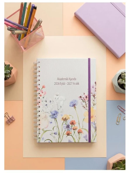 Lizy 2026-2027 Spiralli Akademik Planlayıcı Ajanda 17X24 cm Tasarım-5 ürün görseli 1