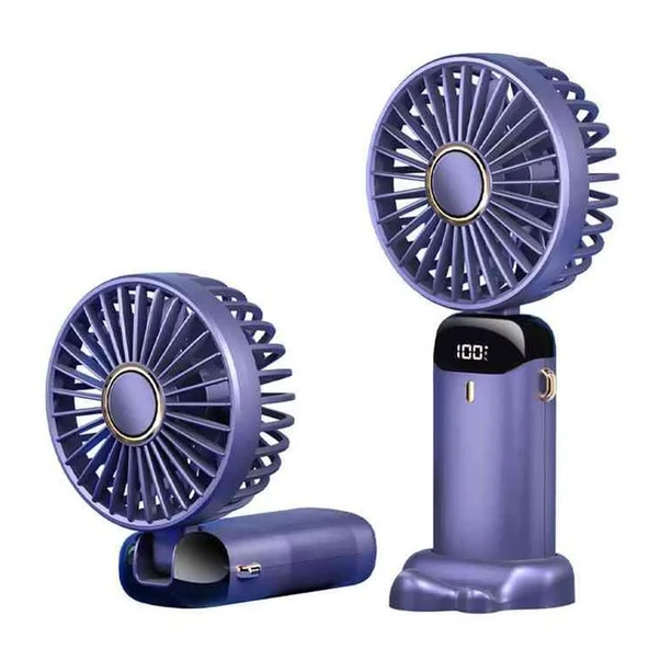 Katlanabilir Mini Fan El Tipi Şarjlı Vantilatör - Resim 2
